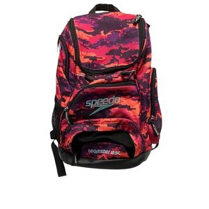 Speedo Teamster 25L Backpack Pink Purple Digital Camo Swim Gear Bag Dirt Bag